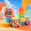 Colorful Jenga building block toys, children's educational assembly and building game, fun handmade educational toy gift box Specification image